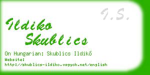 ildiko skublics business card